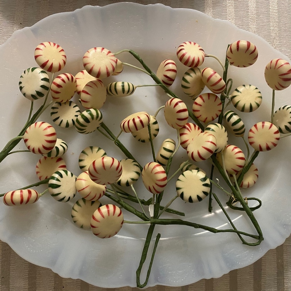 Artificial Candy craft picks. DIY use in wreaths and designs.